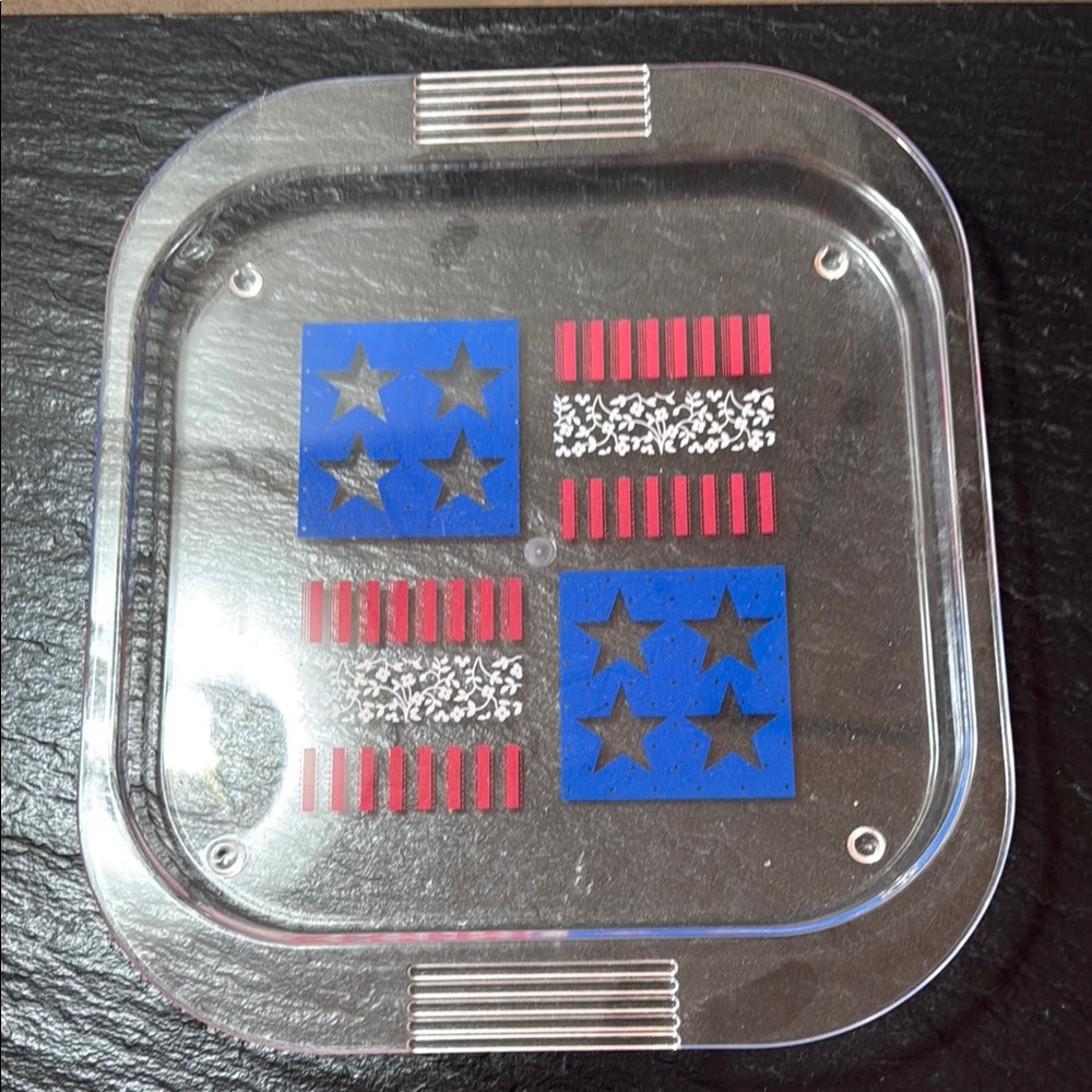 Avon Plastic Tray.  Red, White and Bllue